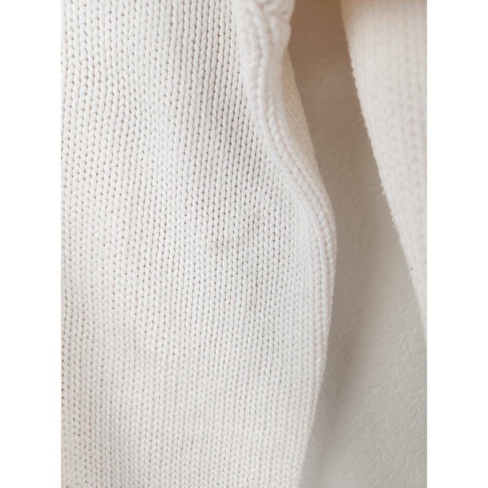 Vintage Polo Ralph Lauren Cream Sweater Men Small Crew Neck Logo Long Sleeve - Picture 9 of 10